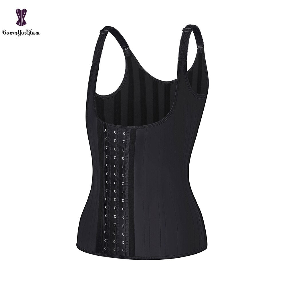 Women's Underbust Corset Adjustable Waist Trainer cincher Steel Boned Body Shaper