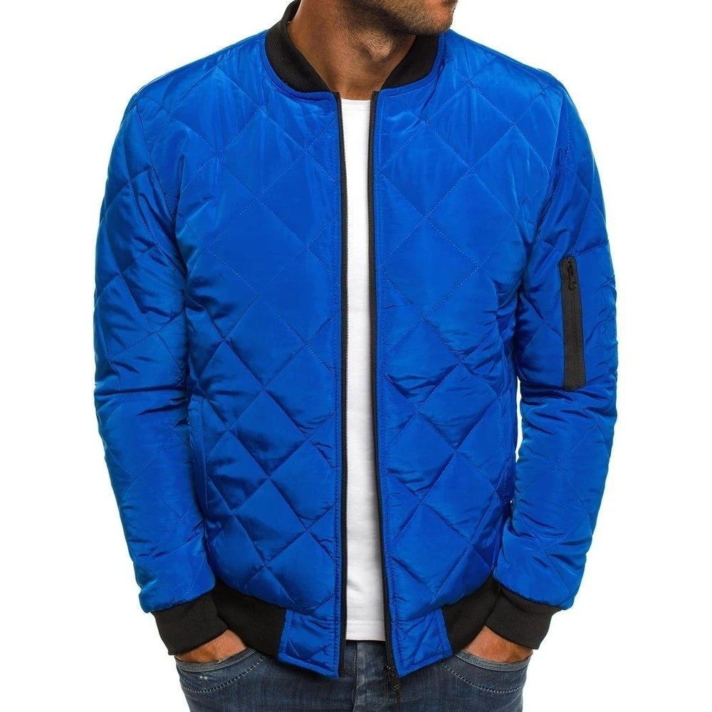 Men's Jackets-Windproof Bomber Jacket Full Zip Winter Warm Padded Coats Outwear