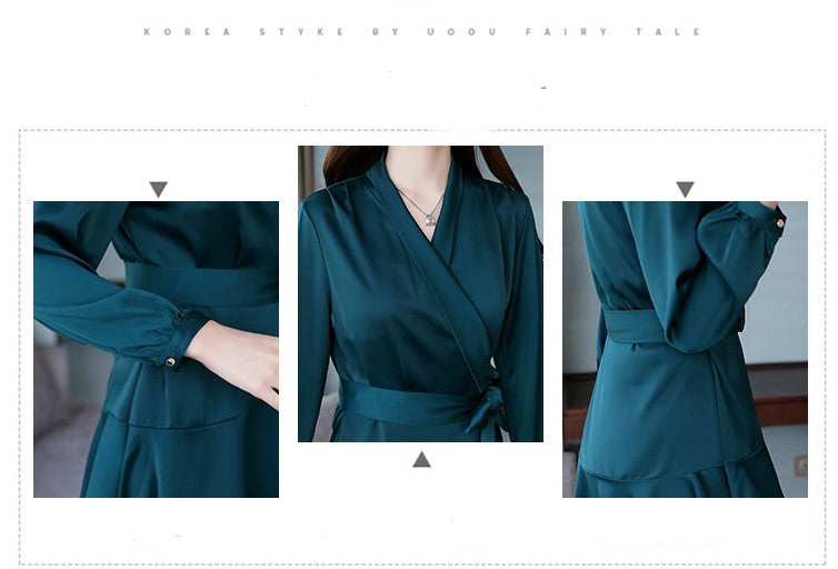 Womens Summer Dress V Neck Sleeve Tie Waist Business Casual Work Mini Shirt Dresses