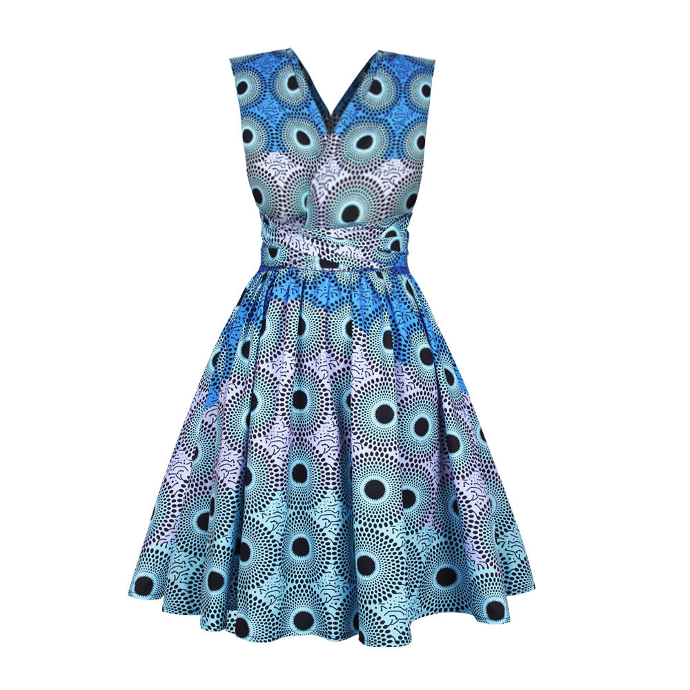 Women's African Printed pleated skirt