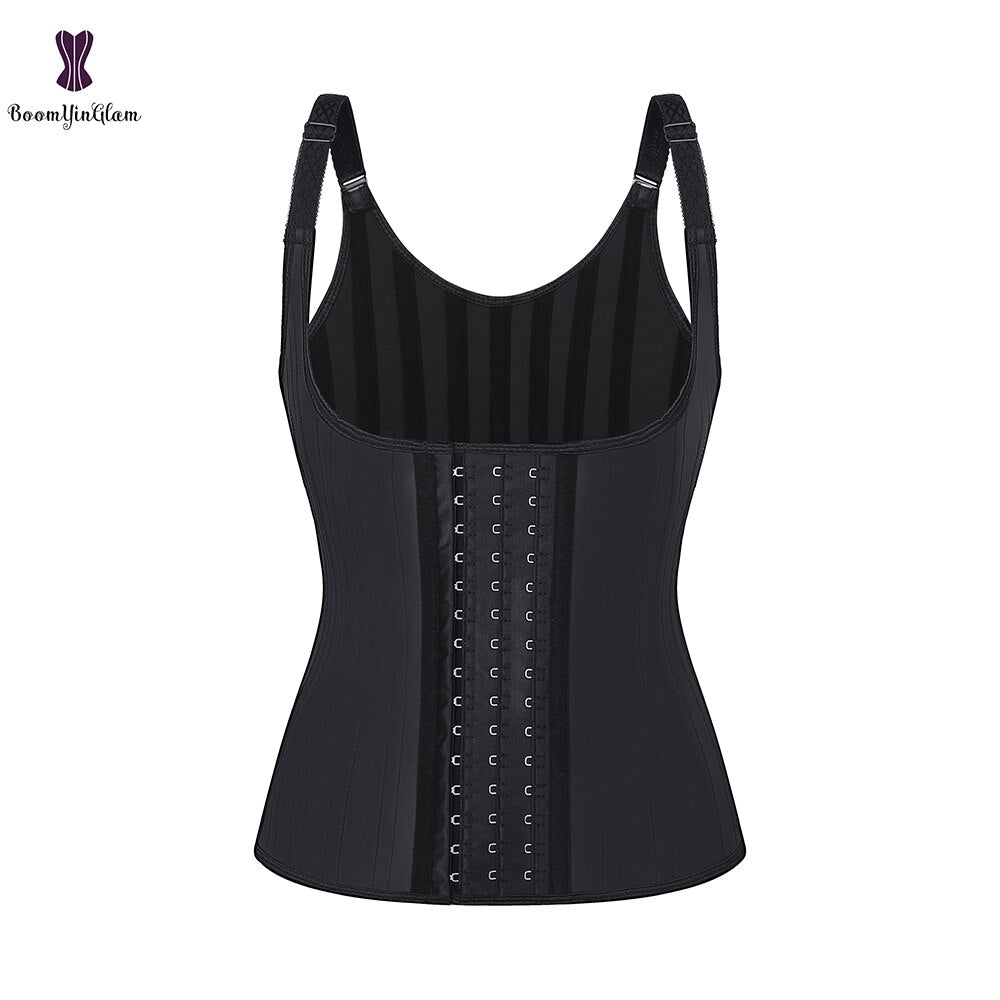 Women's Underbust Corset Adjustable Waist Trainer cincher Steel Boned Body Shaper