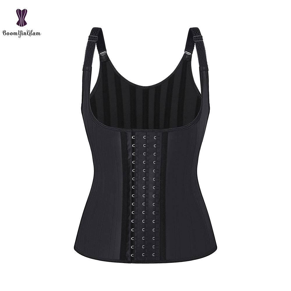 Women's Underbust Corset Adjustable Waist Trainer cincher Steel Boned Body Shaper