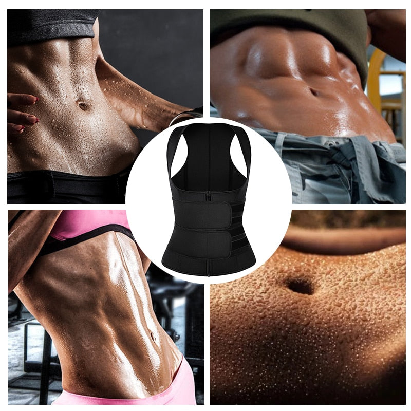 Women Waist Trainer Vest Corset Sauna Sweat Suit Compression Shirt Slimming Body Shaper Workout