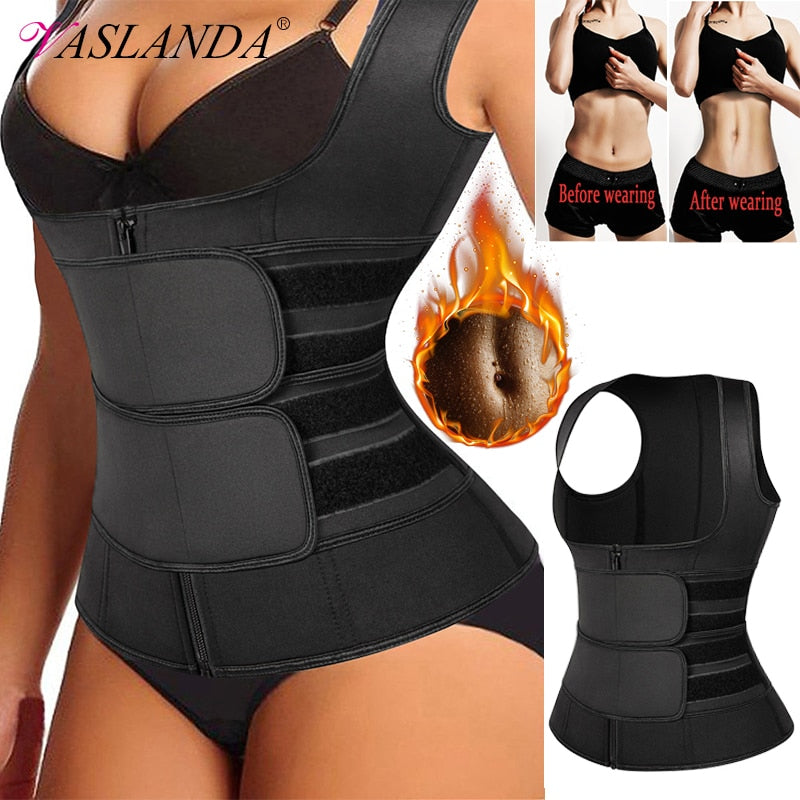 Women Waist Trainer Vest Corset Sauna Sweat Suit Compression Shirt Slimming Body Shaper Workout