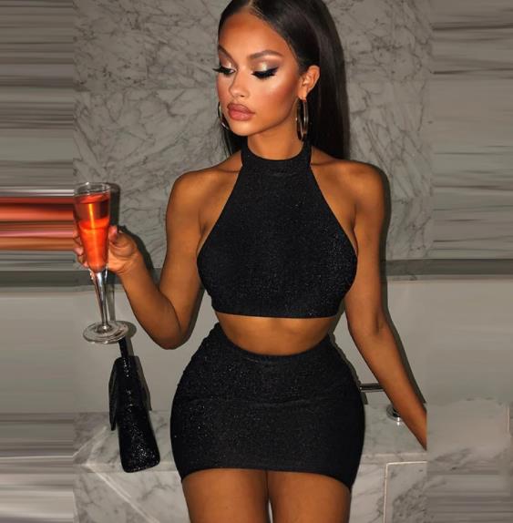 Alona Women's 2 Piece Skirt Sets Bodycon Elegant Dress Outfits