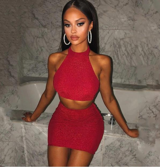 Alona Women's 2 Piece Skirt Sets Bodycon Elegant Dress Outfits